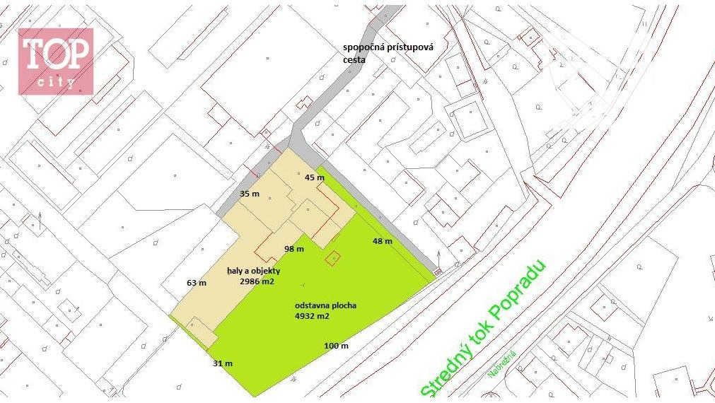 Prenájom  Kežmarok,komerčný objekt 8038 m2,zastavaná plocha 2 986 m2,