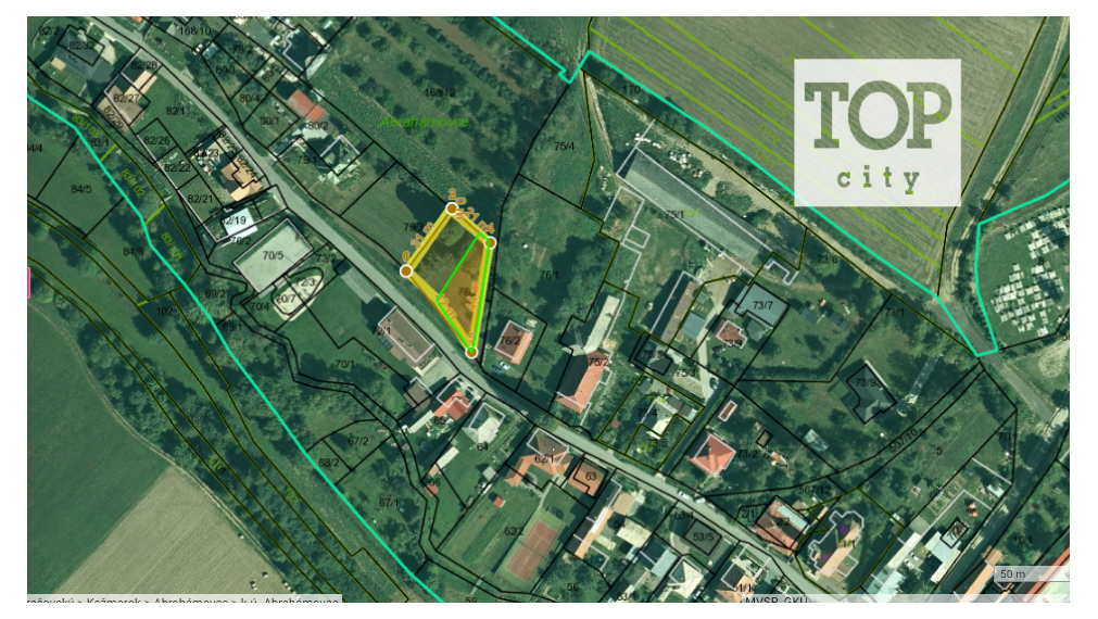 Predaj Abrahámovce stavebný pozemok o ploche cca 900 m2.