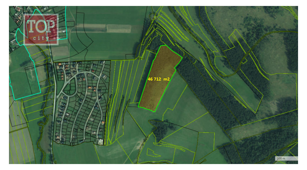 Predaj les Vlková , 46712 m2.